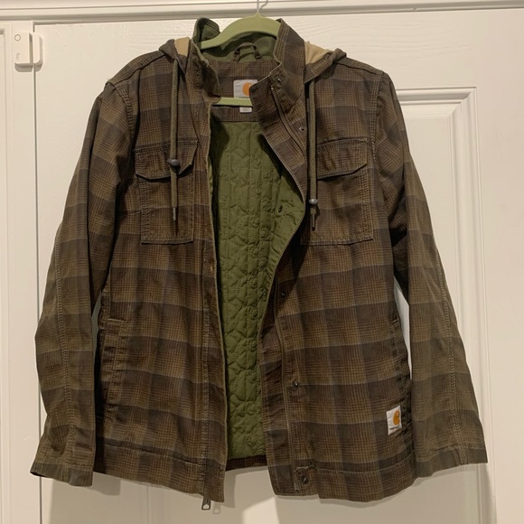 Carhartt Jackets & Blazers - Womens green hooded carhartt jacket